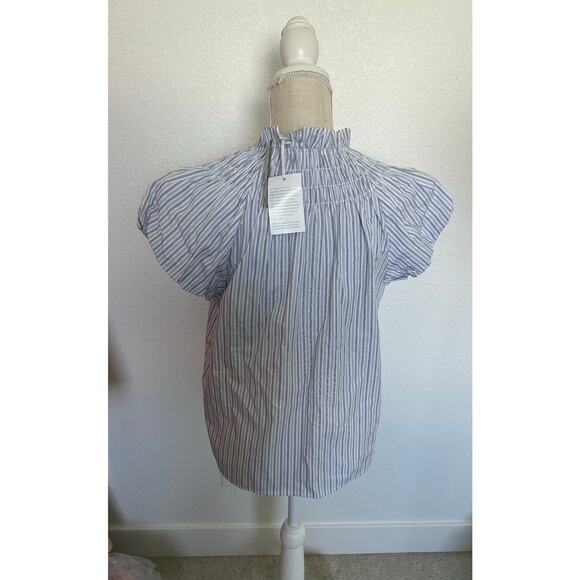 J Crew Striped Smock Neck Poplin Top - S - Picture 5 of 5
